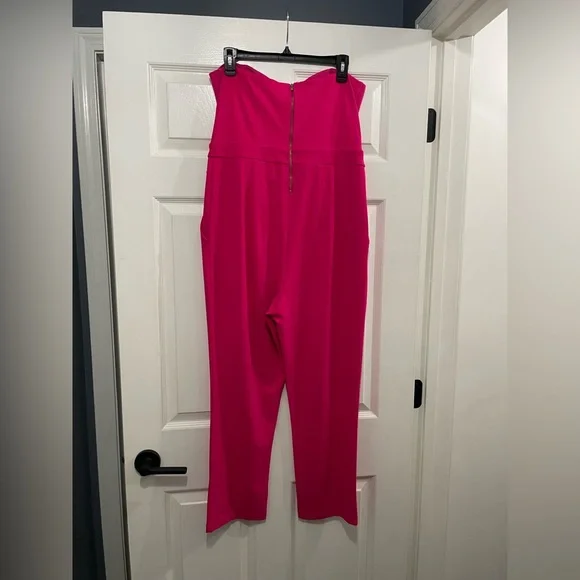 Express Pink Straight Leg Jumpsuit - Picture 2 of 2